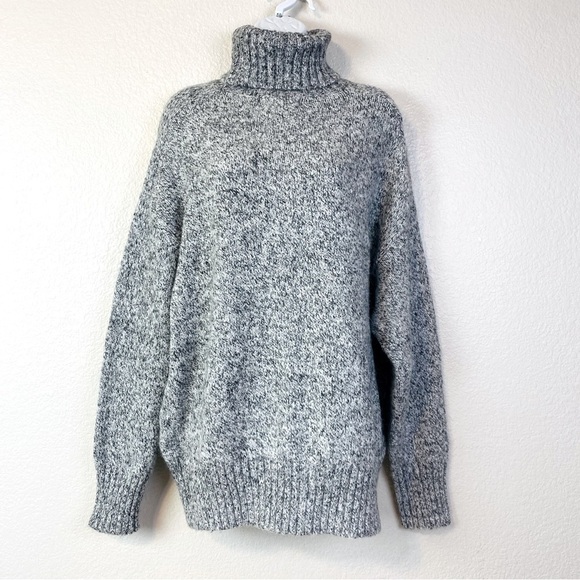 Talulah Grey Marled Cozy High Neck Sweater Size L - Picture 2 of 6